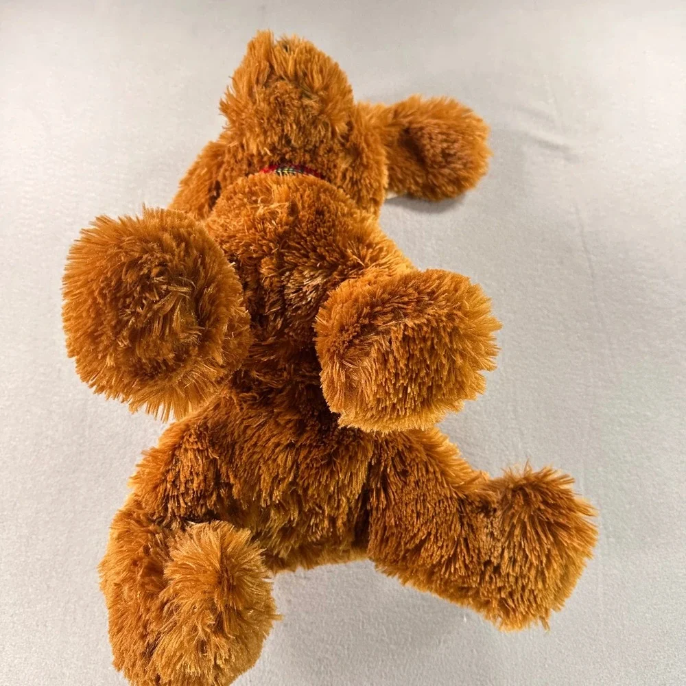 Vintage NWT GUND Lord & Taylor Labradoodle Plush Brown Dog Collar 12